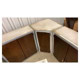 3 Pc Corner Sections Hardwood Antique Kitchen