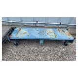 Blue Cart with Wheels