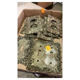 9 Vintage Metal Cover Plates