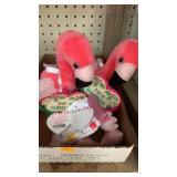 2 pink flamingos and socks flat