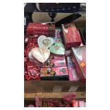 Box of asstd candies & valentines