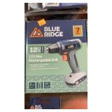 Blue Ridge rechargeable drill 12v