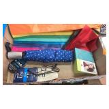 Umbrella, tissue paper, desk photos, reading