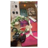 Sunglasses, earrings, cups, bags misc