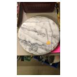 12" marble lazy susan