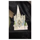 Light up church. Decor.