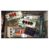 Misc box of lights & bulbs