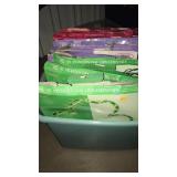 Tub of light up ornaments. St. Patrick