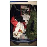 Tote of misc Christmas decor
Blow up Santa /