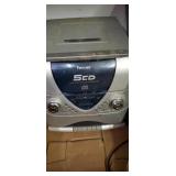 Group lot. Stereo, nut and bolt bin, spill