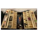 Fishing Tackle box w/ fishing items