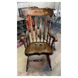 Large wooden rocking chair