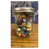 Ball jar of marbles