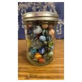 Ball jar of marbles