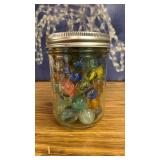 Ball jar of marbles