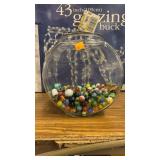 Fish bowl with marbles