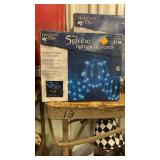 5 blue globe light sculptures -works-