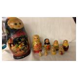 9 piece Large Vintage Nesting Dolls Russian? 1993