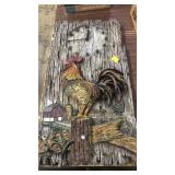 Rooster/Wood Clock