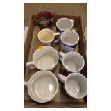 Coca-Cola mugs and glass