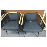 Pair of Cushioned Outdoor Metal Chairs - Project