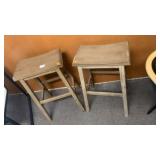 Pair Threashold Bar Stools