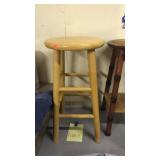 24" wood stool
