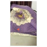 Beautiful quilt.  Looks to be hand pieced. (?)