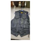 Genuine Leather Vest sz sm