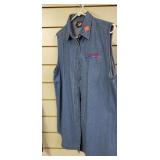 Graphic Sports sleeveless jean shirt  sz Lg