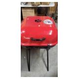 Charcoal grill on wheels