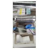 Recessed dryer vent box and flex pipe