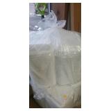 Bag of foam hinged lid take-out containers