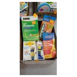 Lot of Various Supplements, Minion Bandages, and