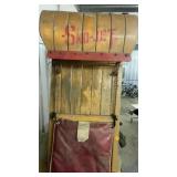 Vntg Wood Sno-Jet Toboggan Sled 72" x 13.5"