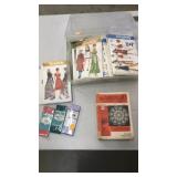Lot of vintage sewing patterns. Notions.