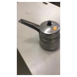 Vintage aluminum double boiler.
