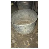 Double handle galvanized tub