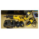 DeWalt Battery operated tool lot and chargers