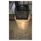 2 pc. Lot.  Plastic crate. Round box crate.