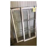 Two vintage chippy windows.