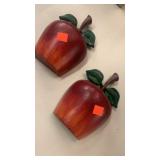 2 Cast Iron Apples Decor