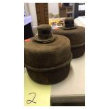 2 vintage/ antique Smudge Pots (?)