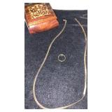 Ring & Necklace w/wooden Box