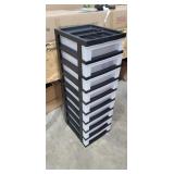 9 drawer  storage tote with wheels 3ft tall