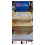 9 boxes 2 ply white facial tissue