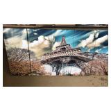 5 pc canvas of the Eiffel Tower.  28"hi x 12" w.
