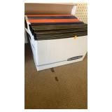 Banker Box full of hanging file folders