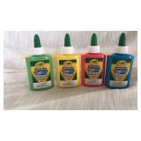 Lot of four Crayola washable color glue. 3oz