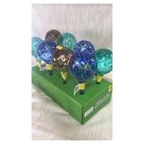 Lot of 8 water globes.  8" high